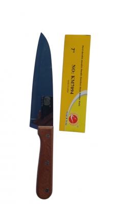 Нож кухонный КМ7094- 32 см. деревянная ручка.