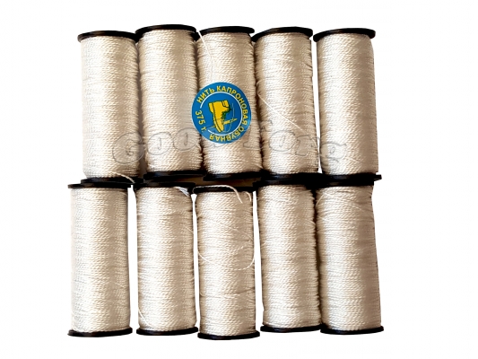 Нить обувная №375 белый (10 шт.) ( продажа упаковкой )