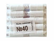 Нить №40 х/б, Никополь (10 белых)